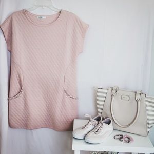 J. One Pink Dress with Pockets- Size L